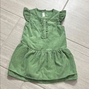 Benetton Baby Green Corduroy Dress